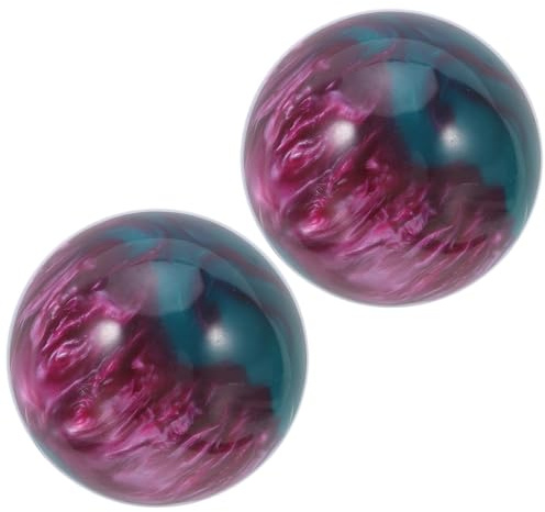 SEWOART 2 St Handboll i Resin med Marmorimitation Dekorativa Bordskulor för Heminredning och Fingerträning Roterande Design för Koordination och Blodcirkulation Lättvikts Fitness