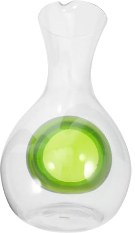 Gatuida Glass Cold Sake Decanter 400ml with Ice Pocket, Small Wine Carafe Glass for Chilled Beverage Serving at Parties and Gatherings
