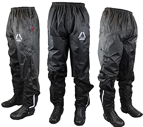VPR H2OUT MENS WATERPROOF TROUSER Motorcycle Motorbike Scooter Sports Touring Rain Pull Over Pant Trouser With Zipped Ankle Cuff (4XL / Waist 42)