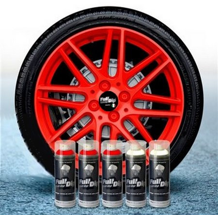 Sophisticauto Full Dip Felgen Pack 5X Spray 400 ml Rot Fluo
