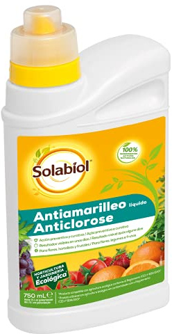 Solabiol Antiamarilleo líquido para Flores, hortalizas y frutales. 100% orgánico