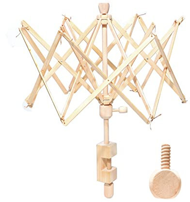 Weiye Avvolgitore per filato Swift in legno, 61 cm, realizzato a mano per matassa e matassa, per lavori a maglia e uncinetto