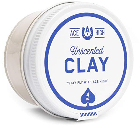ace high Unscented Hair Clay, Strong Hold, Satin to Matte Finish, Adds Texture and Thickness, 4oz
