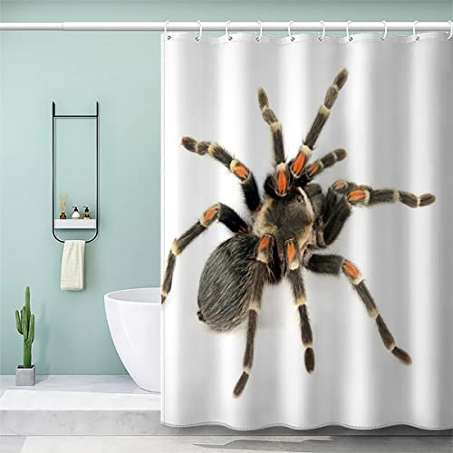 Rideaux de Douche 180 x 180 cm Rideaux De Salle De Bains Personnalités Animaux araignées Rideau de Douche Polyester Rideau de Douche Anti Moule Rideau de Douche Imprime en 3D