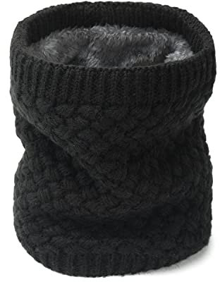 yoofun Winter Halsschlauch Herren Ski, Schal Herren Winter, Loopschal Winddicht Multifunktionstuch Winter für Damen und Herren, Schwarz