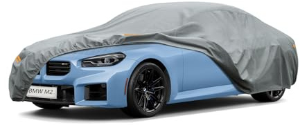 Kayme Robustes Autoabdeckung Wasserdicht Atmungsaktiv Passend für BMW M2 (2015-2025), Vollgarage Autoplane für Regen Sonne Staub Schutz, Auto Abdeckplane Faltgarage Abdeckung(3-7 Tage liefern)