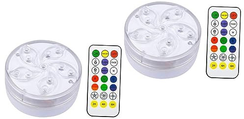 DOITOOL 2stücke Unterwasserlicht Mit Fernbedienung Farbwechselnde Lampe Für Schwimmbad Teich Aquarium Und Hochzeiten Einfach Zu Bedienen Dekorativ Und Vielseitig Einsetzbar