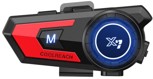 Uposao Intercom Bluetooth motorcykel, bluetooth-headset intercom radio kommunikation headset FM-system IP67 vattentät motorcykel handsfree kit, Bluetooth-headset för motorcykel/ATV/cykel/snöskoter