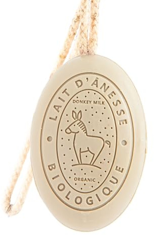 Label Provence Savon de Marseille - French Soap on a Rope Made With Fresh Organic Donkey Milk - Olive Oil Fragrance - 175 Grams