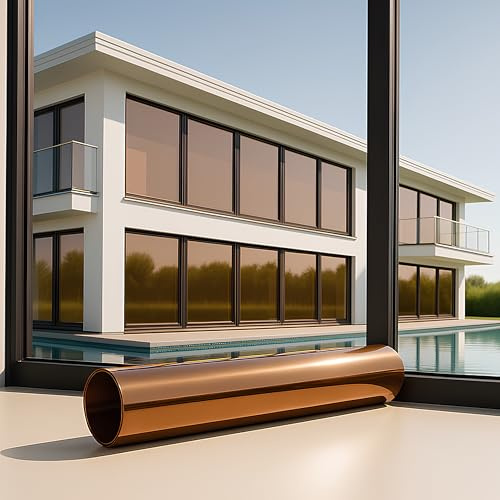 MARAPON® Spiegelfolie Fenster Sichtschutz [75x200 cm] Fensterfolie Sonnenschutz außen ohne Rückstände - Spiegelfolie Fenster Sichtschutz - Sonnenschutzfolie Fenster - Dachfenster verdunkeln