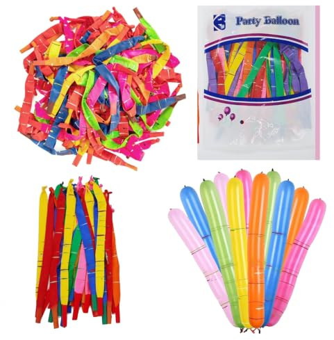 20 Pcs Long Balloons, Fanballons zum Anfeuern, Dekorationsballons lang bunte Luftballons für Erwachsenen Party für Hochzeiten & Geburtstage 2026 Long Balloons WM