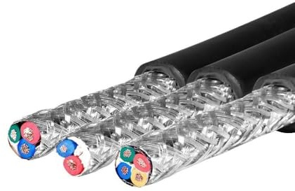 5 Meter Elektrokabel 2.5mm², Elektrischer Draht PVC-isoliert, Kupferkabel RVVP Kupfer, Geschirmte Signale kabel für Anti-Signal-Störkreise(2-core x 2.5mm²)