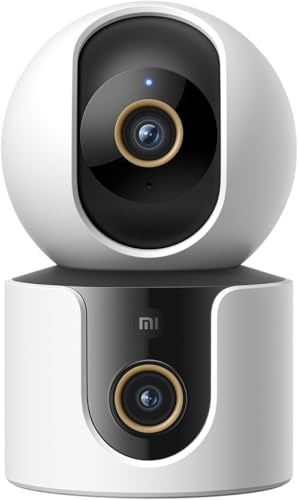 XIAOMI C500 Dual Smart Camera, 4MP+4MP Dual-Lens Pan/Tilt Surveillance Cam | Two Cameras in One Device, Dual Lens Link View, Local AI Protection, Dual-Band Wi-Fi 6