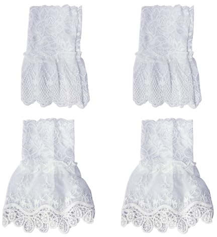 2 Pares De Mangas, Puños De Encaje Blanco, Mangas Falsas Para Mujer, Puños De Moda Exquisitos, Decoración De Ropa