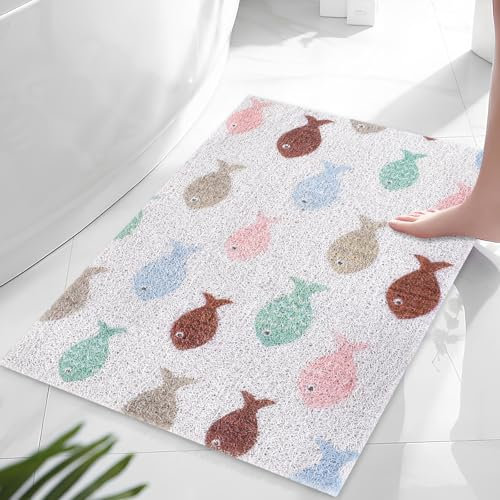Tappetino Doccia Antiscivolo,60x40cm,PVC Luffa Tappetino Bagno,Tappetino Vasca Antiscivolo da Bagno,Tappetino Doccia in Luffa Anti Muffa, per Box Doccia Bagno,Asciugatura rapida