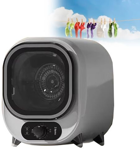 ELIKBH Secadora de Ropa por condensación, Mini Secadora portátil, 5 Modos de Secado, Carga de 0,8 kg, Mini Secadora portátil, Mini Secadora de Ropa, para Ropa Interior(White)