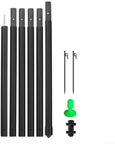 Niceminiwall Teleskop-Planenstange, 2-teiliges Set, Teleskop Carbon Zeltstangen 1,7m, 2,1m, 2,4m, 2,7m, 3m, Kohlefaser, multifunktional, verlängerbar