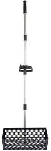 CGTQROVR Rake de Arena Comercial de Arena de con Mango ergonómico Largo y Dientes de tiburón para coleccionar pulgas y Conchas Marinas