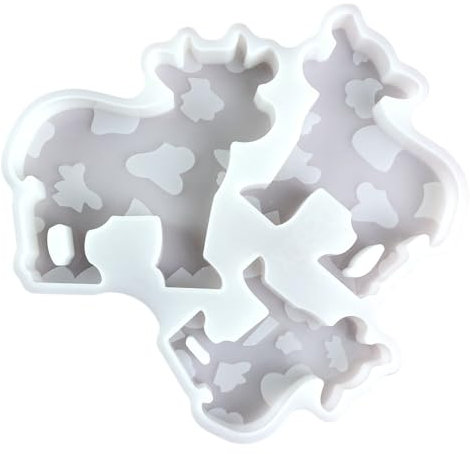 PURPLELILY Moldes de vacas 3D, moldes de silicona, moldes de escayola, moldes de resina epoxi, moldes de chocolate para manualidades