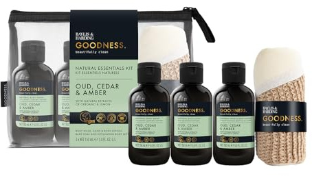 Baylis & Harding Goodness Oud, Cedar & Amber Essentials Gift Set - Vegan Friendly (Pack of 1)