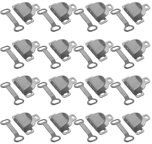 POPETPOP Lot de 40 sets de Agrafes et Crochets de Couture Noirs pour Vêtements Fermetures Métalliques pour Pantalons Jupes et Supports de Couture DIY Kit Complet de Fermetures à Œillets
