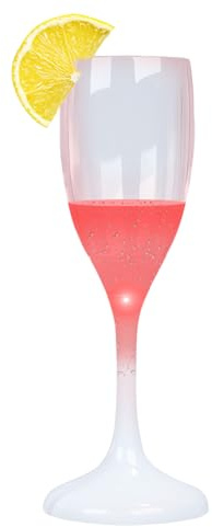 Flûtes à champagne lumineuses colorées de 120 ml – Flûtes élégantes, verres phosphorescents activés par liquide pour mariage et fête de Noël
