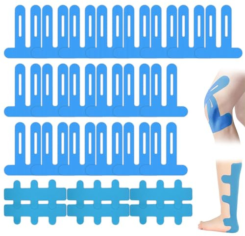 26 Stück Knie Tape Vorgeschnitten Und Achillessehne Muskeltape,Wasserdicht Knietapes Vorgeschnitten Knie, Kinesiologie Tape Für Achillessehne Und Kniegelenk, Bietet Muskelunterstützung (Blau)