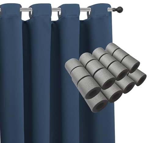 Curtain Spacers for Eyelet Curtains – 24 Pcs Pole Separators & Dividers – Up to 28-35mm Rod Compatibility – Better Hanging & Spacing (Up to 28mm)