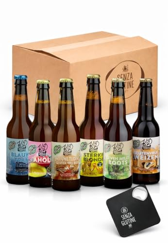 Birra Senza Glutine Artigianale – Box Degustazione 6 Birre Europee | IPA, Tripel, Weizen, Belgian Blonde, Amber Ale, Golden Lager | Birrificio Klein Duimpje dal 1994 | 6x33cl con Apribottiglie