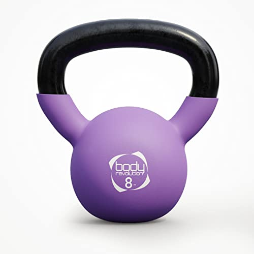 Body Revolution Neopren-Kugelhantel – Gummibeschichtete Kugelhanteln aus Gusseisen (4 kg bis 20 kg)