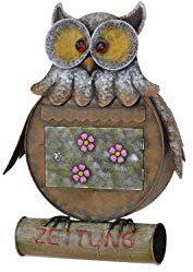 Iovivo Metallbriefkasten Eule, ca. 39x61x15 cm