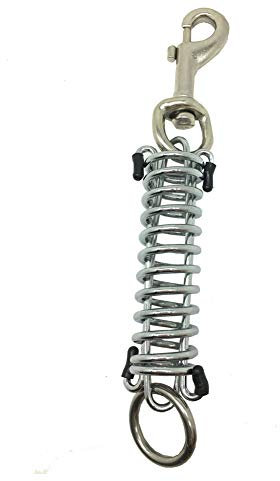 Yangbaga Ruckdämpfer Ruckfeder Hundeleine Druckfeder Verchromt für Hunde klein bis mittel Ringe und Karabiner Kostenlos (2.5 * 8cm)