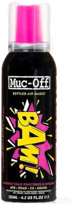 Muc-Off B.A.M! Reifendichtmittel Reifenreparaturset Inflate & Repair 125 ml - Spray - Sofortige Reparatur und Aufpumpen von Reifen - Geeignet für Straßen-, CX/Kies- und MTB-Reifen