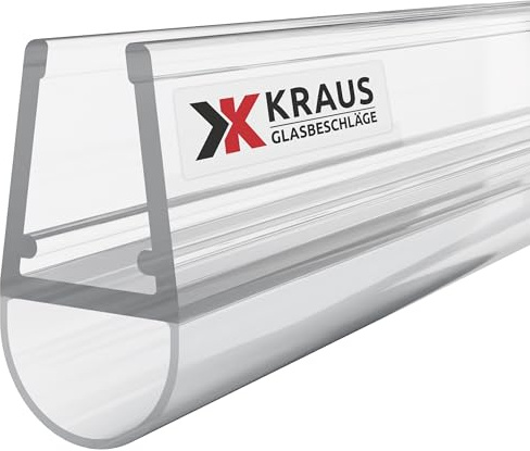 KRAUS Premium Duschdichtung DD-2 Duschtürdichtung für 10-12mm Glasstärke à 1000mm in transparenter Optik Duschdichtungen für Duschtüren & Duschkabinen Dichtungen vom Experten