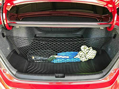 Rear Trunk Organizer Cargo Net for Honda Accord 2013–2026 – Envelope Style Cargo Net for Sedan – Premium Mesh Car Trunk Organizer Vehicle Carrier Storage – Compatible with Accord