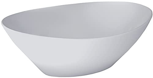 Alpenberger Lavabo en céramique avec nano-revêtement Cuvette pour salle de bain & WC d'invités Vasque à poser avec trop-plein Rond