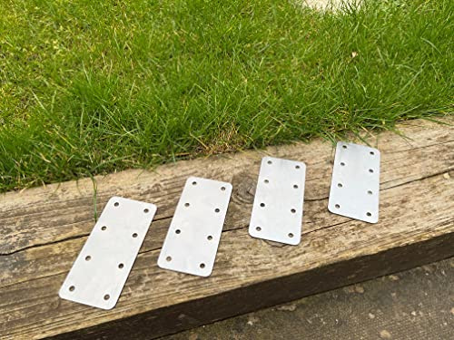HowseHold Straight Brackets for Raised Beds Railway Sleepers [PACK OF 12] Timber Joining Plates for Wooden Planters Retaining Walls, Driveway Edging