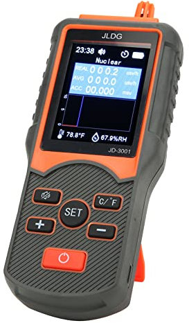 JD-3001 Geigerzähler, 0,01 μT – 999,99 μT 1 V/M – 1999 V/M Nuklear Strahlungsdetektor,Geigerzähler Handy Tragbarer Dosimeter Detektor