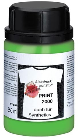 PAINT IT EASY NEU Siebdruckfarbe DEKAPRINT 2000 Deckend, 250 ml, Hellgrün