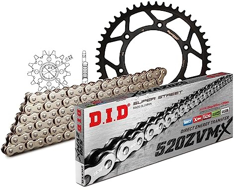 Kettensatz DID Stahl 520ZVM-X / 118 Nietschloss für KTM EXC RACING EGS SX-F SX Racing 125-525 ccm Bj. 1998-2006