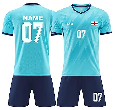 LAIFU Personalisierte Fussball Trikot Kinder Jungen Trikot mit Namen Fußball Trikot Kinder mit Namen