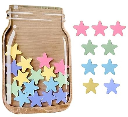 Récompense pour Salle Classe - Reward Jar for Kids | Tableaux Récompense pour L'apprentissage La Propreté with 25 STA | Bocal Récompense Étoile pour Enfant,Bocal Récompense Personnalisé Petits