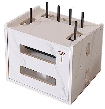 BinOxy Kabelboxen Router-Aufbewahrungsbox-Regal, kabelloses WLAN-Licht, Katzendraht-Finish, TV-Set-Top-Box-Platzierungsregal Steckdosenbox (Color : 2)