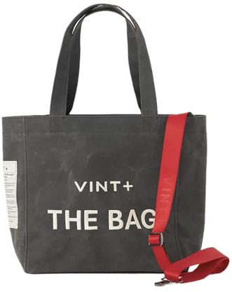 VINT+ Canvas Bag Damen Handtasche – Moderne Schultertasche mit wählbarem Tragegurt – Casual Shopper Tasche ideal für Arbeit, Uni, Schule oder Reise | Wasserabweisend, 100% Baumwolle