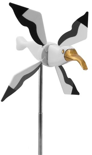 Cyrank Spinner De Viento para Pájaros, Molino De Viento Seagul, Veleta para Pájaros, Ornamento De Jardín, Spinner para Jardín De Pájaros para Decoraciones De Patio Al Aire Libre