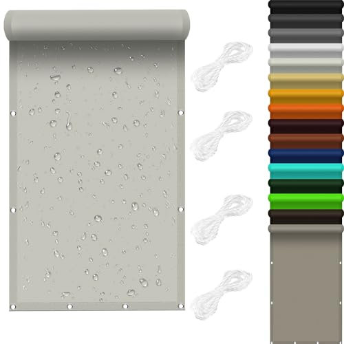 Vele Ombreggianti Rettangolari 3 x 4 m 98% Protezione UV Impermeabile Rettangolare Poliestere per Giardino, Balcone, Piscina, Avorio