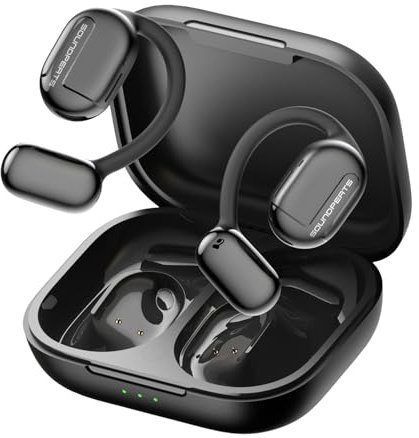 SoundPEATS GoFree Open Ear Headphones with Bluetooth 5.3, Wireless Earbuds with Earhooks Hi-Res Audio & LDAC, Air Conduction Earphones for Sports, 45-Hour Playtime, IPX4 Waterproof