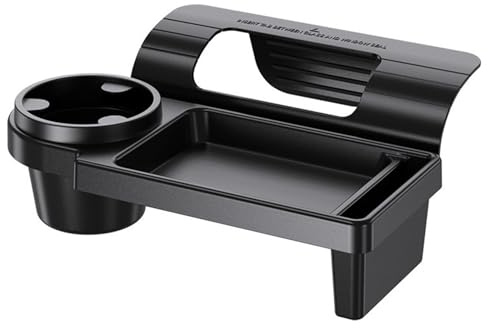 Auto -Seiten -Taschenorganisator, Auto -Tür -Tassenhalter, Türseite Hanging Fensterbecherhalter mit Telefonhalter und Ladungskabel, nicht rutsches Slient -Universal Cup -Halter für Autotür - Schwarz