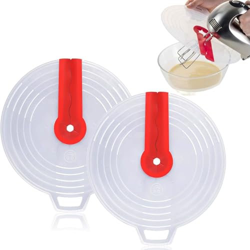 2 Piezas Cubierta Antisalpicaduras de Silicona, Tapa Antisalpicaduras Batidora, Tapa Antisalpicaduras, Antisalpicaduras Tapa de Silicona, Contra Salpicaduras Batidora Tapa Protector, 31 x34 cm