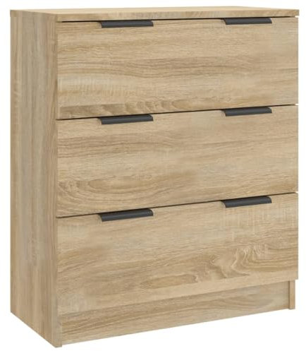 HETFTJN Spind Sideboard Wohnzimmer Apothekerschrank Küche Werkzeugschrank - Sideboard Sonoma-Eiche 60x30x70 cm Holzwerkstoff für Büro Flur Küche Wohnzimmer